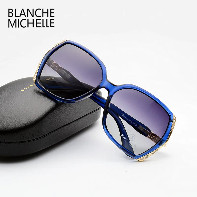 High Quality Polarized Sunglasses Women Brand Designer UV400 Vintage Sun Glasses Driving Gradient Sunglass Woman 2021 With Box