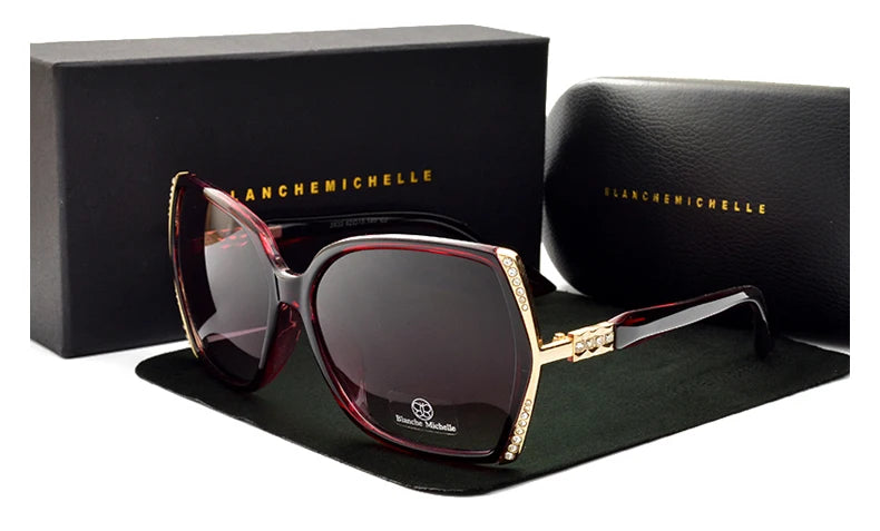 High Quality Polarized Sunglasses Women Brand Designer UV400 Vintage Sun Glasses Driving Gradient Sunglass Woman 2021 With Box