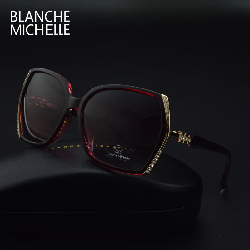 High Quality Polarized Sunglasses Women Brand Designer UV400 Vintage Sun Glasses Driving Gradient Sunglass Woman 2021 With Box