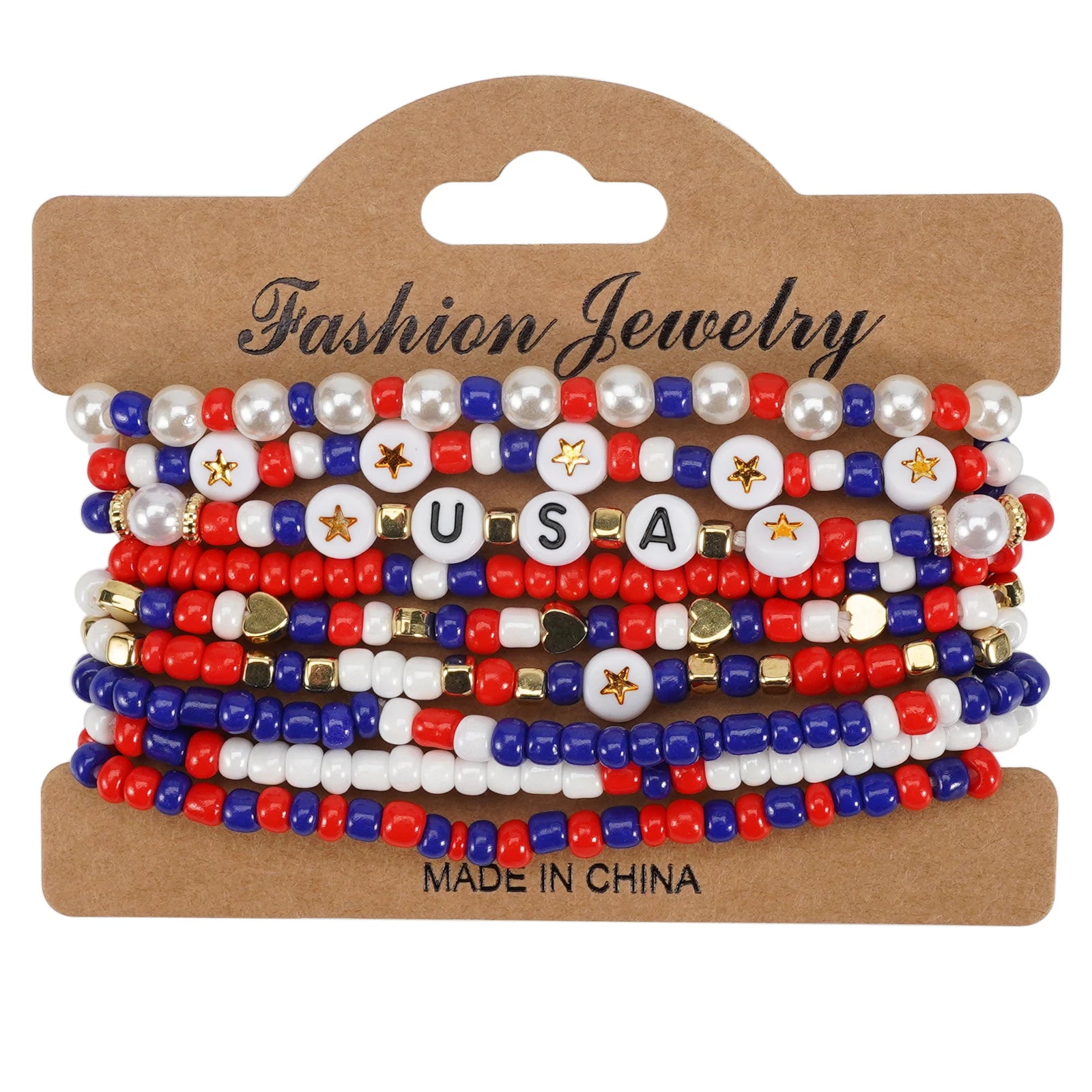 USA Independence Day Bracelet American Flag Theme Jewelry for Men Women Celebratory Wristband Fashion Accessory