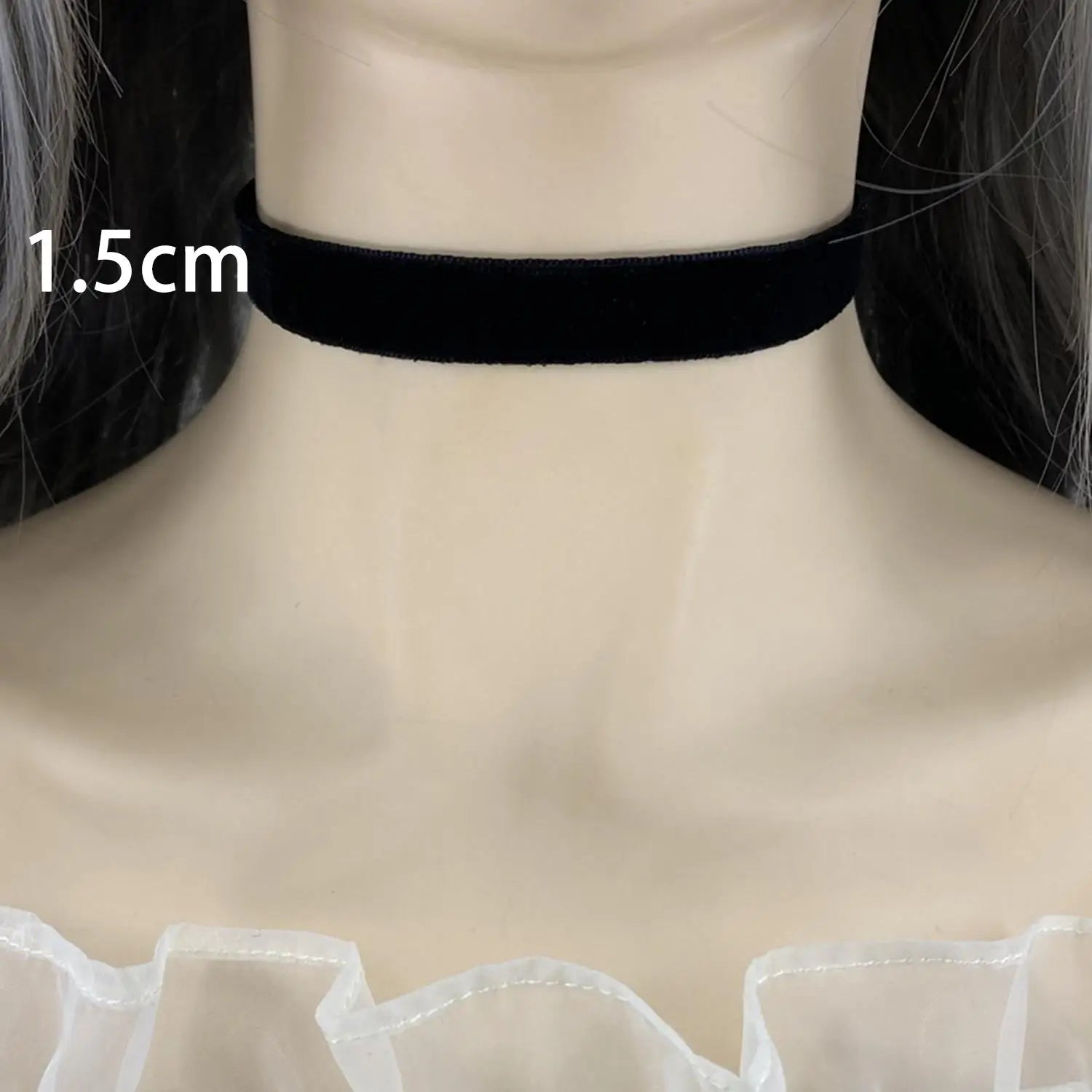 Gothic Black Velvet Choker Necklace – Women’s Tattoo Style Short Neck Collar Jewelry