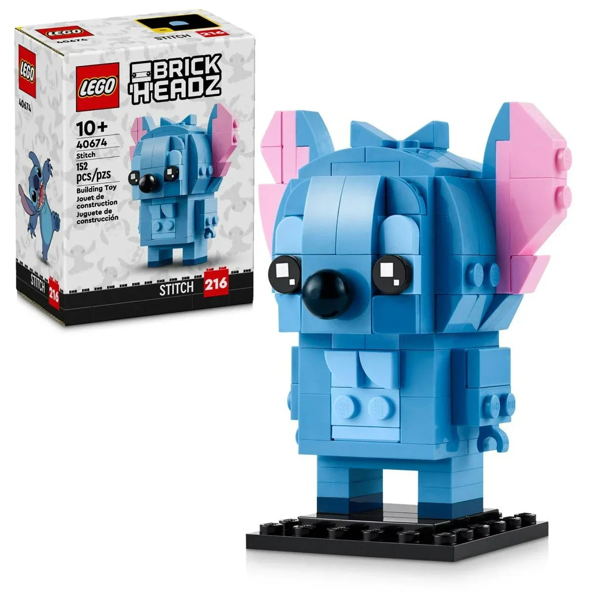 Lego BrickHeadz 40674 Stitch Buildable Disney Toy for Kids Boys and Girls Aged 10+ Birthday Christmas Gift (152 Pieces)