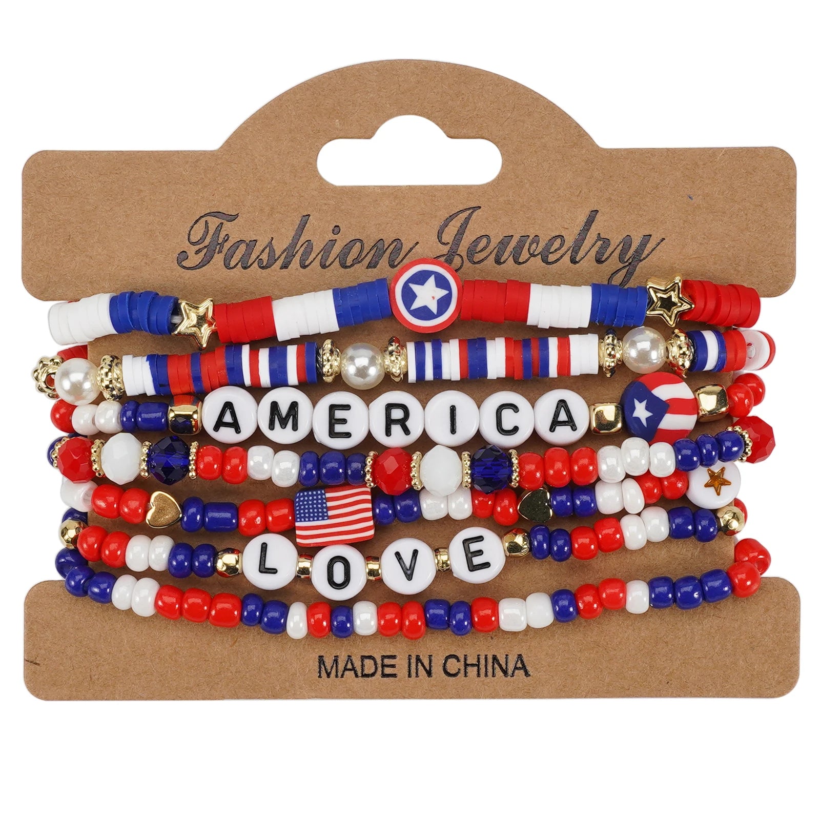 USA Independence Day Bracelet American Flag Theme Jewelry for Men Women Celebratory Wristband Fashion Accessory