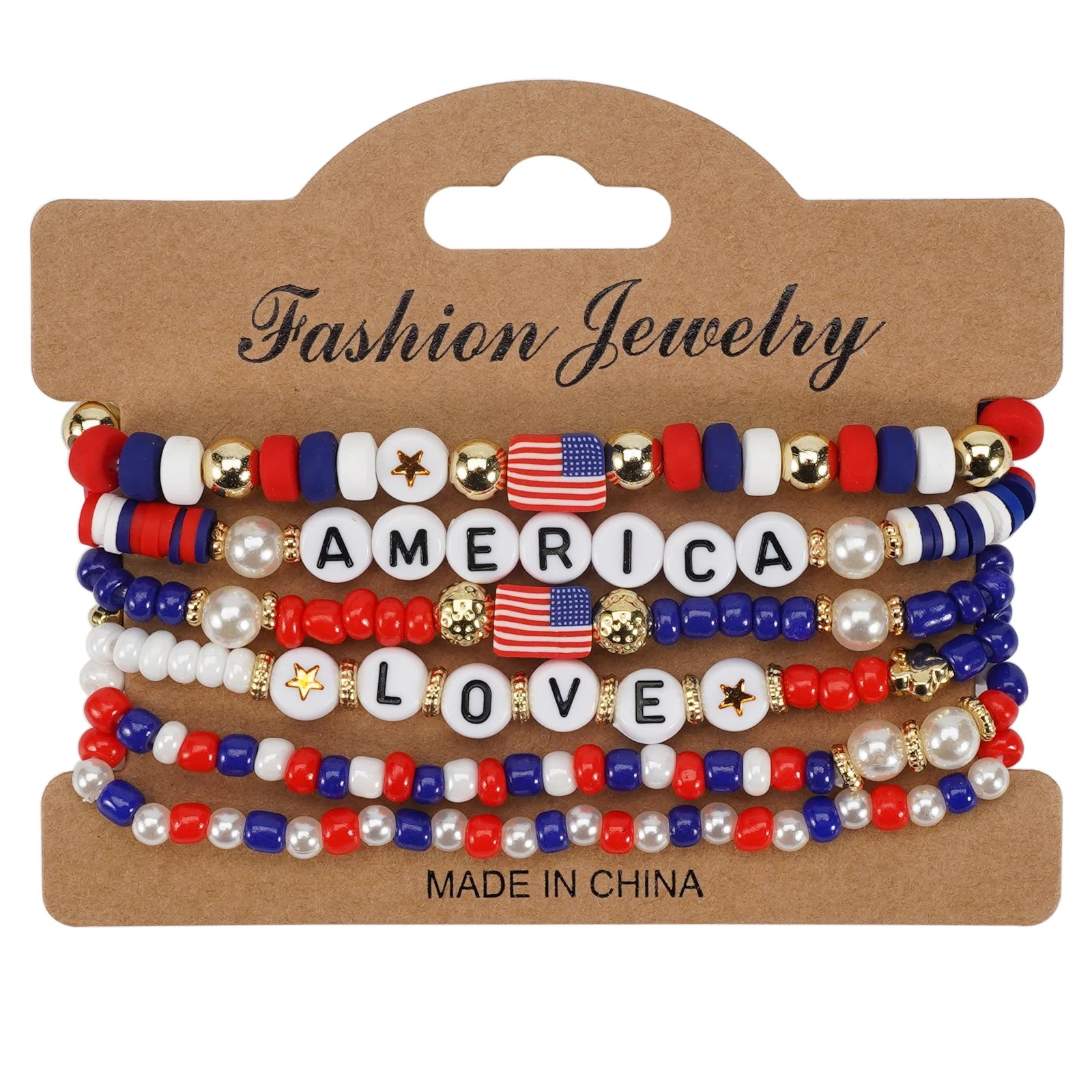 USA Independence Day Bracelet American Flag Theme Jewelry for Men Women Celebratory Wristband Fashion Accessory