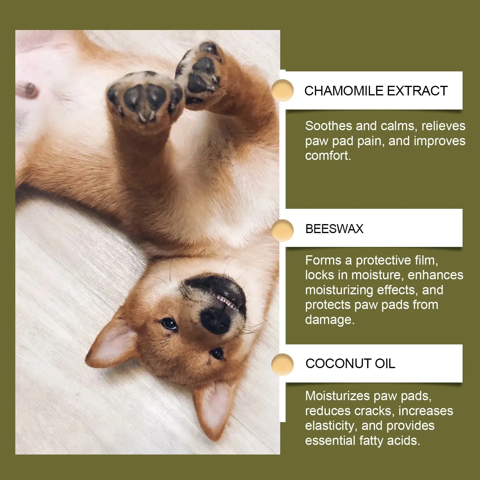 Natural Dog Paw Balm Dog Protections For Hot Pavement Dog Wax For Dry Paws & Nose Moisturizer For Cracked Paw