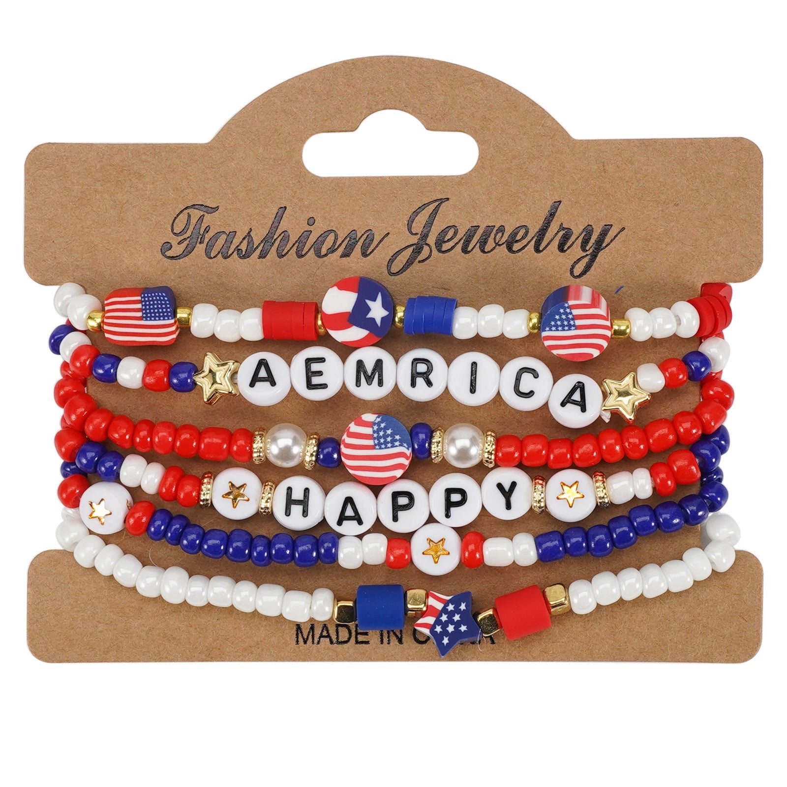 USA Independence Day Bracelet American Flag Theme Jewelry for Men Women Celebratory Wristband Fashion Accessory
