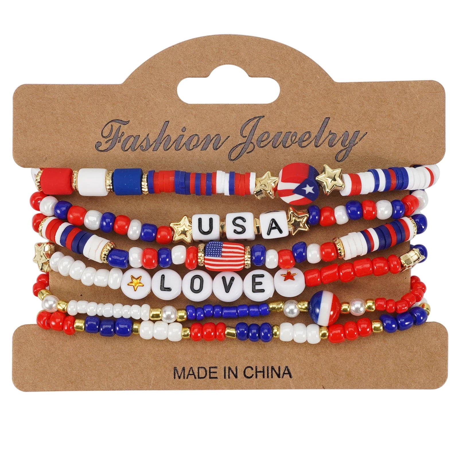USA Independence Day Bracelet American Flag Theme Jewelry for Men Women Celebratory Wristband Fashion Accessory