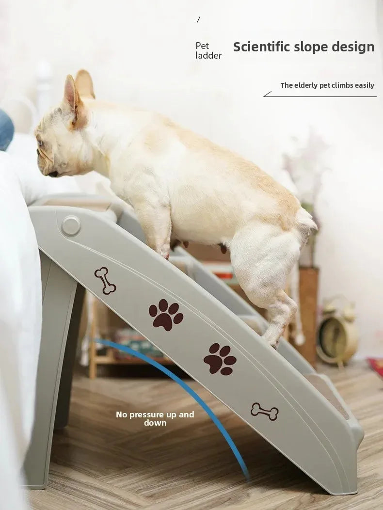 Folding Pet Stairs for Small and Medium Dogs Non-Slip Climbing Steps Easy Access Ramp for Pets Safe and Convenient Indoor