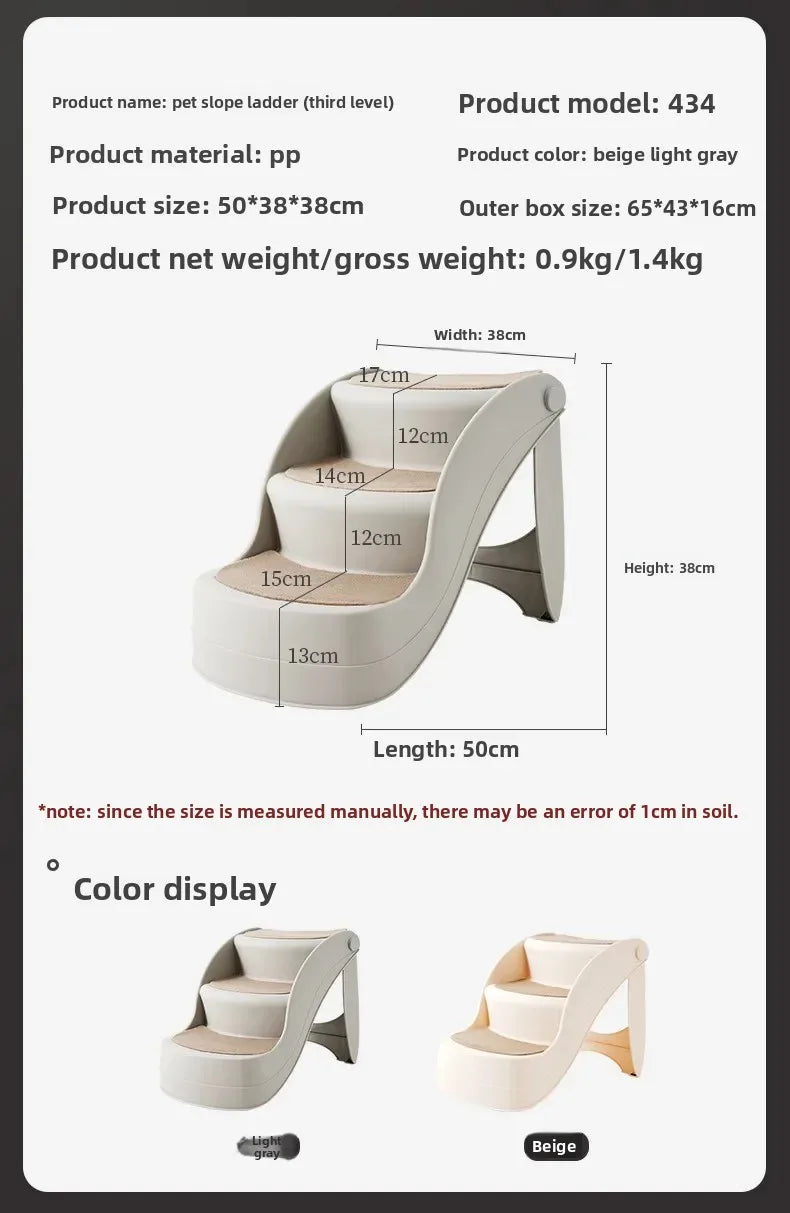 Folding Pet Stairs for Small and Medium Dogs Non-Slip Climbing Steps Easy Access Ramp for Pets Safe and Convenient Indoor