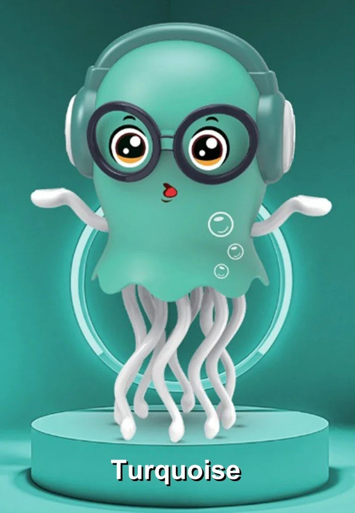 Electric Dancing Squid Toy Crawling Dancing Automatic Obstacle Avoidance Octopus Sensor Toy with LED Lights & Music