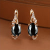 Plated Blue Stone Stud Earrings Trendy Women Round Oval Cut White Blue Red Pink Stone Drop Earrings Anniversary Claw Earrings Jewelry