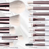14-Piece Makeup Brush Set with Illuminated Mirror, Portable Short Handle,Led Light,Usb Rechargeable Makeup Brushes Kit