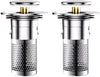   2 Pezzi Tappo Di Scarico, 32-40 Millimetri Lavandino Tappo Di Scarico, Universale Pop up Scarico Filtro Lavandino,Lavandino Spina Pop up Valvola Di Scarico,Lavandino Spina Co