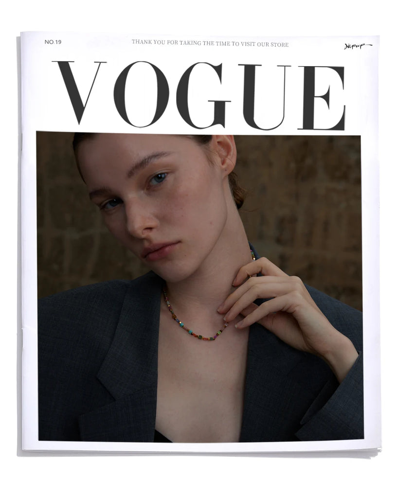 Yhpup Fashion Colorful Natural Stone Beads Chain Y2K Collar Necklace Tarnish Resistant High Quality Handmade Charm Jewelry Gift