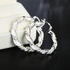 Hot new High quality 925 Sterling Silver hoop Earrings for Woman fashion party wedding Jewelry elegant Christmas Gifts