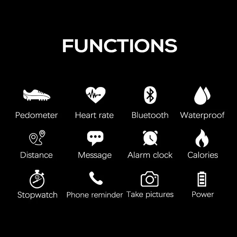 Men's Digital Watch Military Waterproof 50M Running Sports Pedometer