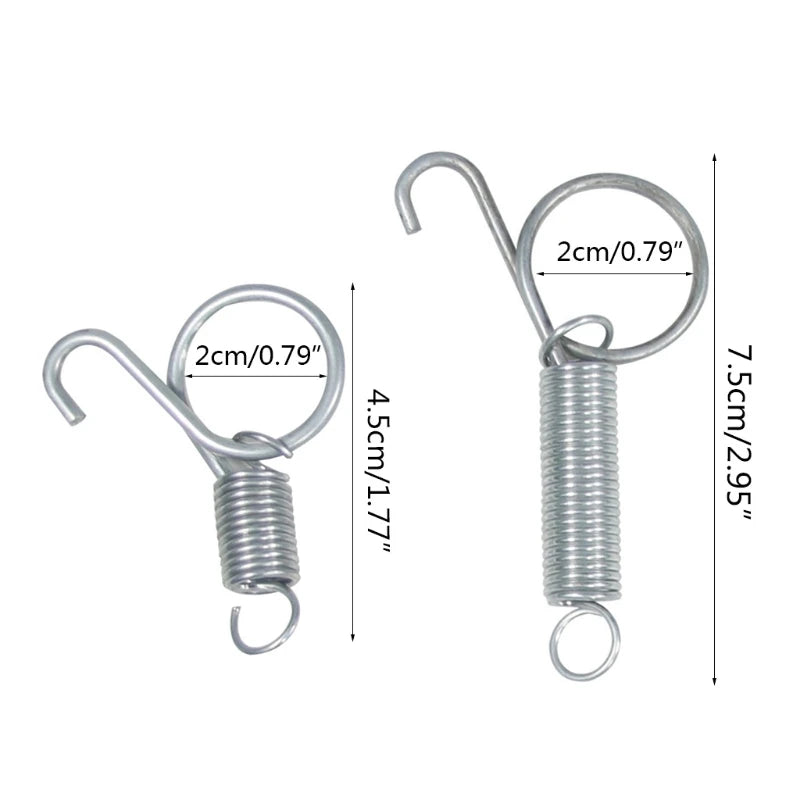 Cage Door Spring Hook 10Pcs Metal Spring Hooks Sturdy Tension Fixing Spring for Wire Rabbit/Bird/Hamster Cages S/L