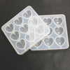 Puffy Heart Silicone Mold (9 Cavity) Kawaii Decoden Cabochon Making Clear Mold UV Resin Epoxy Resin Mould Jewelry Silicone Mold