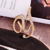 Women Men A-Z Letter Brooch Rhinestones Crystal Silver Color English Alphabet Metal Pins Cute Jewelry Accessories Christmas Gift