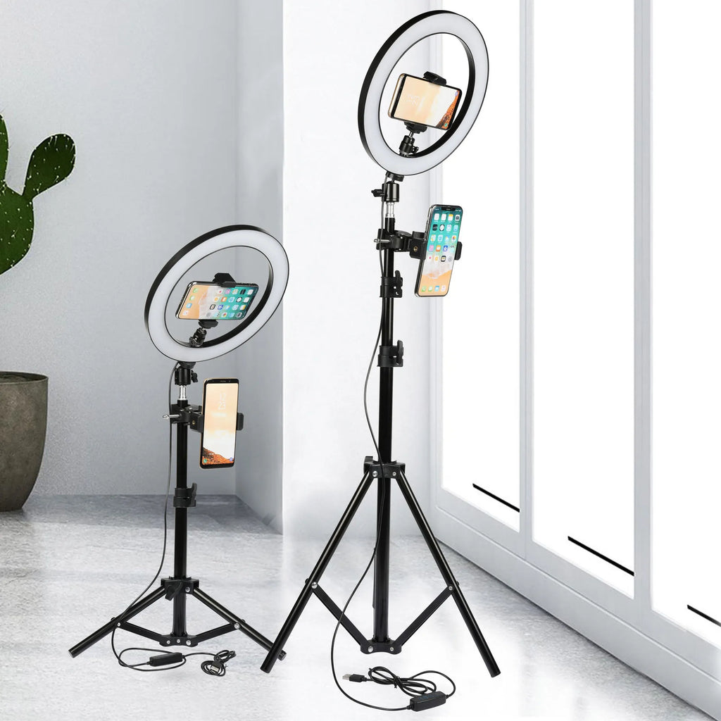 LED Selfie Ring Light Multi-Function Dimmable Ring Light for Cell Phone Holder Camera Live Video Stream Makeup Youtube