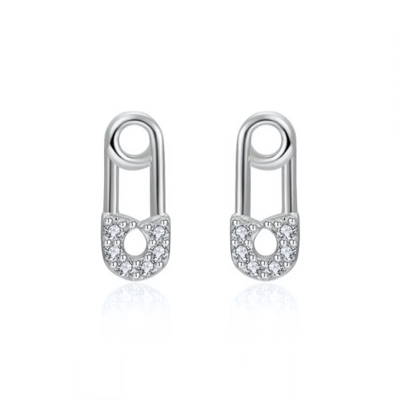 925 Sterling Silver Ear Needle key Pendant Hoop Earrings Gold Earrings For women Lock Pierced Earrings Fashion Party Jewelry