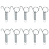 Cage Door Spring Hook 10Pcs Metal Spring Hooks Sturdy Tension Fixing Spring for Wire Rabbit/Bird/Hamster Cages S/L