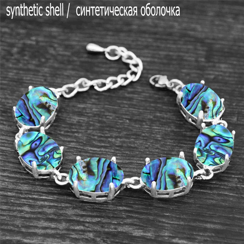 Vintage Oval Natural Jades Quartz Bracelet For Women Prong Natural Stone Amethysts Tiger Eye Lapis Lazuli Bracelets