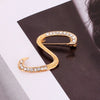 Women Men A-Z Letter Brooch Rhinestones Crystal Silver Color English Alphabet Metal Pins Cute Jewelry Accessories Christmas Gift