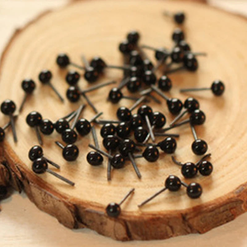 Hot Eye accessories DIY Plush Glass Eyes 4/5/6/8/10/12 mm Needle Felting Bears Black Eyes Dolls Accessories Hot Sale Toy Gift