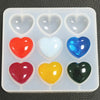 Puffy Heart Silicone Mold (9 Cavity) Kawaii Decoden Cabochon Making Clear Mold UV Resin Epoxy Resin Mould Jewelry Silicone Mold