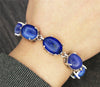 Vintage Oval Natural Jades Quartz Bracelet For Women Prong Natural Stone Amethysts Tiger Eye Lapis Lazuli Bracelets