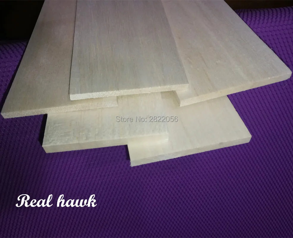 10pcs 500x100x0.75/1/1.5/2/2.5/3/4/5mm AAA+ Model Balsa wood sheets for DIY RC model wooden plane boat material