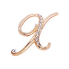 Women Men A-Z Letter Brooch Rhinestones Crystal Silver Color English Alphabet Metal Pins Cute Jewelry Accessories Christmas Gift