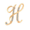 Women Men A-Z Letter Brooch Rhinestones Crystal Silver Color English Alphabet Metal Pins Cute Jewelry Accessories Christmas Gift