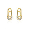 925 Sterling Silver Ear Needle key Pendant Hoop Earrings Gold Earrings For women Lock Pierced Earrings Fashion Party Jewelry