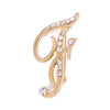 Women Men A-Z Letter Brooch Rhinestones Crystal Silver Color English Alphabet Metal Pins Cute Jewelry Accessories Christmas Gift