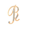 Women Men A-Z Letter Brooch Rhinestones Crystal Silver Color English Alphabet Metal Pins Cute Jewelry Accessories Christmas Gift