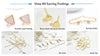 18K Gold Plated Brass Huggie Earring Hooks with Loop Round Ear Post with Open Jump Ring For DIY Earrings Making Components