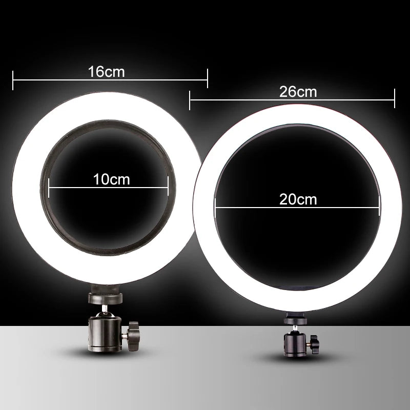LED Selfie Ring Light Multi-Function Dimmable Ring Light for Cell Phone Holder Camera Live Video Stream Makeup Youtube
