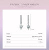 Ailmay 100% 925 Sterling Silver Fashion Clear CZ Water Drop Shape Sparkling Hoop Earrings  For Women Wedding Statement Jewelry