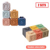 Block Toy Soft Silicone Soft Cubes Stacking Tower Bath Teether Rattles Building Blocks Montessori Educational Toys Newborn Gift