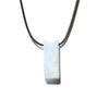 Men Vintage Rectangle Obsidian Pendent Necklace Natural Tiger Eye Labradorite Gem Leather Rope Braid Necklace Healing Jewelry