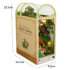 Bookshelf Set DIY Book Nook Kit Wooden Doll House Bookshelf Insert Decor With Warm Light 3D Puzzle Assembly Building Model Gifts