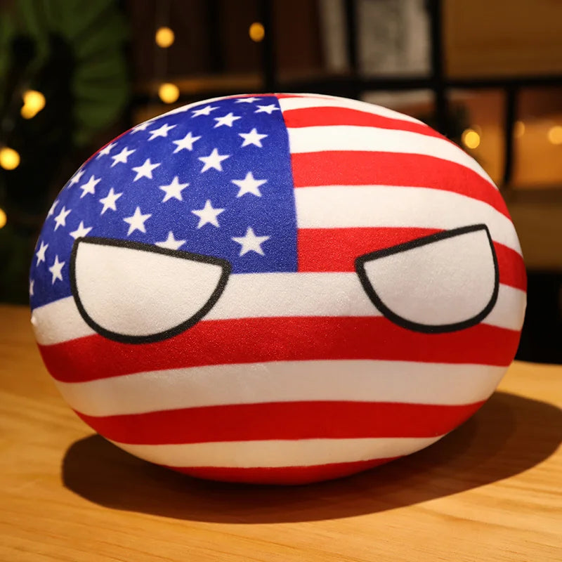 20-40cm Stuffed Polandball Pillow Countryball Japan United Nation Ukraine Switzerland Germany Italy Plush Toy Kawaii Kid's Gifts