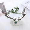 Unique Branch Headband with Pendant Christmas Headpiece Ethnic Forehead Jewelry for Women Prom Party