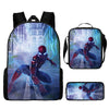 3pcs/set Spider Man Students Backpack Pencil Case Messenger Bag Wear-resistant Lightening Breathable Waterproof Schoolbag