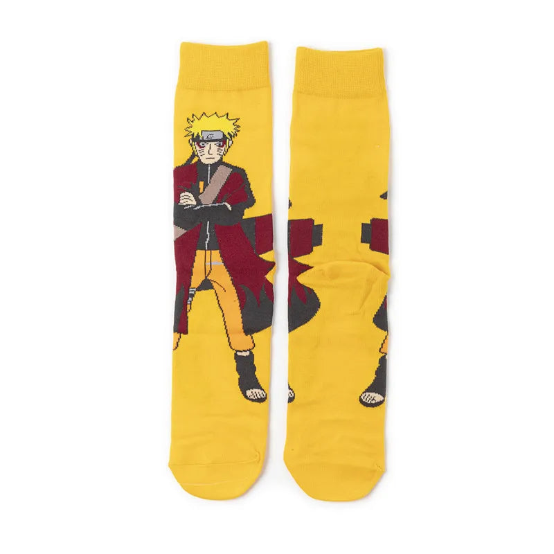 New 1 pair of Bandai cartoon men's and women's socks cartoon personality skateboard socks anime mid tube cotton neutral socks