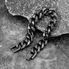 New Men's Vintage Grey Bracelet Stainless Steel Curb Cuban Link Chain Hiphop Trendy Handmade Jewelry For Brother Boyfriends Gift