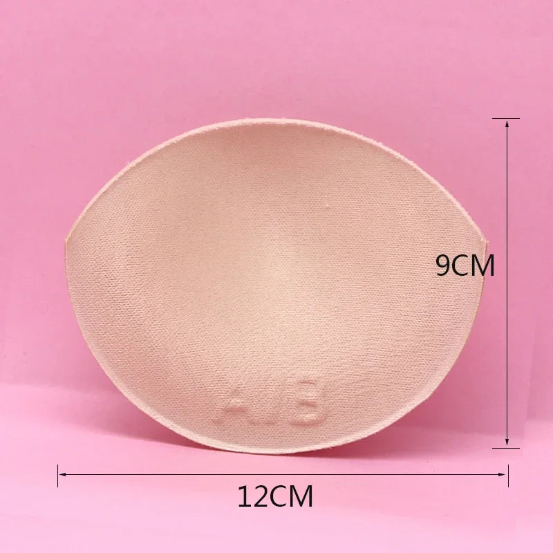 2 Pcs 1pair Thick Sponge Bra Pads Push Up Breast Enhancer Removeable Bra Padding Inserts Cups for Swimsuit Bikini Padding