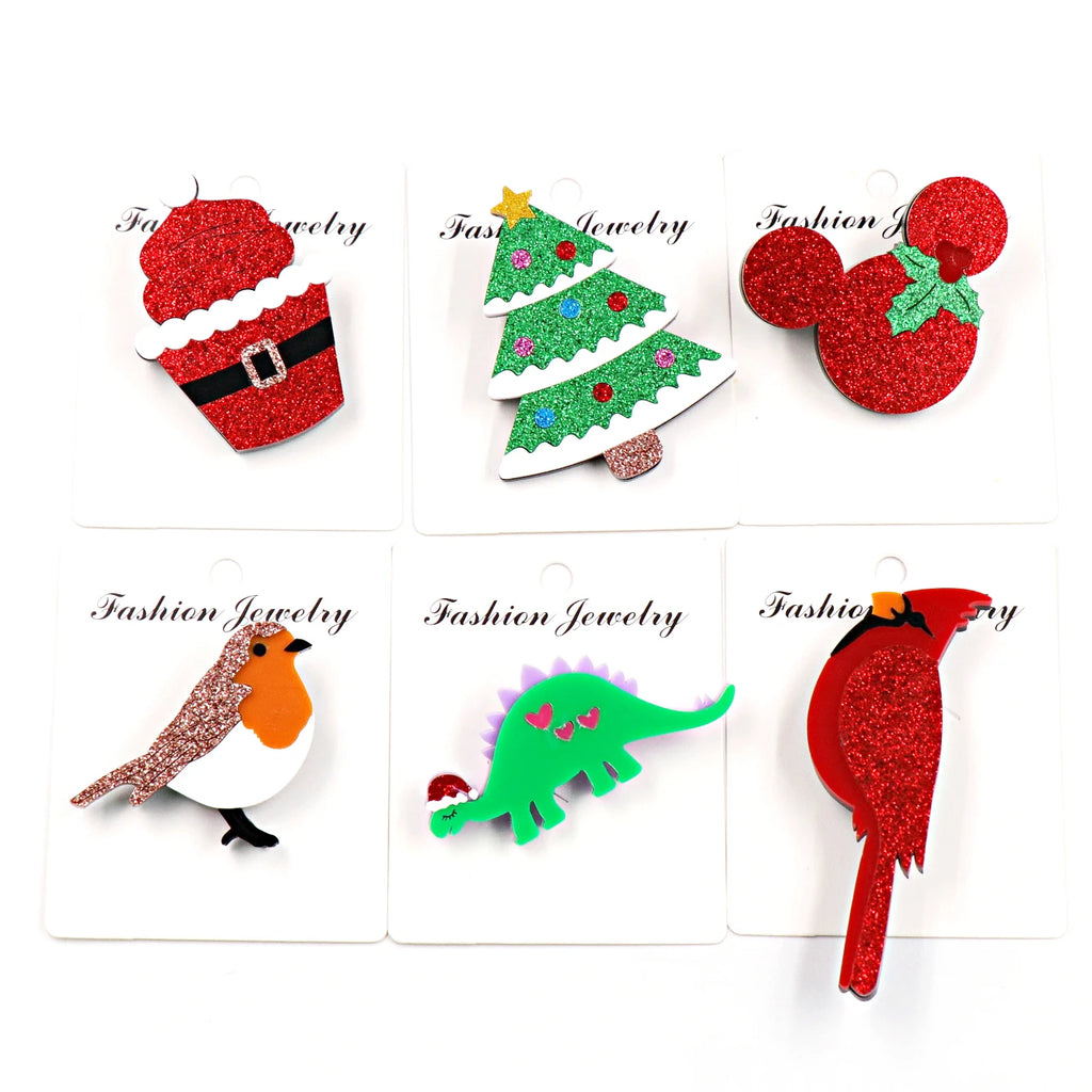 35mm Cute Pear Brooch (Safty Pin) Laser cut Acrylic Jewelry For Baby Girl Gift
